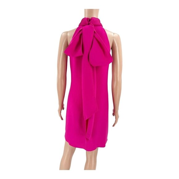 Brandon Maxwell Dress Bow Back Pink Mini US2 - Picture 5 of 11